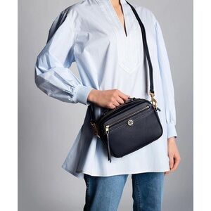 Tory Burch T Monogram Leather Camera Bag